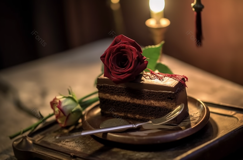 暗色唯美浪漫情侣节日巧克力蛋糕玫瑰花甜点美食摄影背景,高清,摄影图,摄影图片,图片大全,摄影图免费下载
